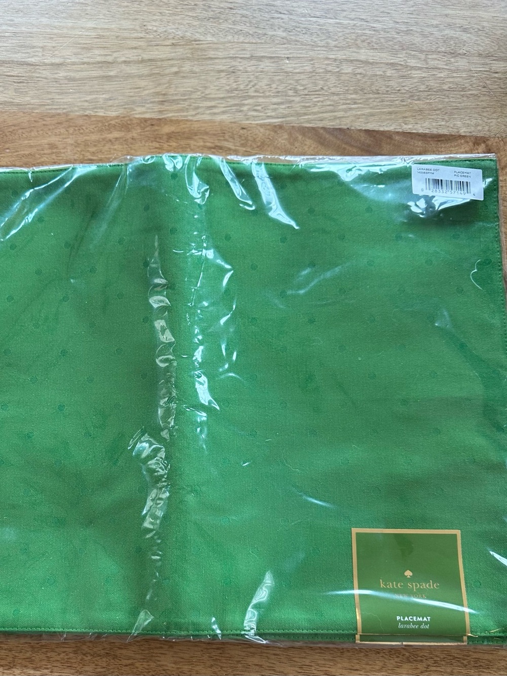 Kate Spade new in package green larabee dot placemats